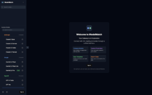 ModelMatch is a modern web application that allows you to interact with and compare different AI language models through a unified interface.